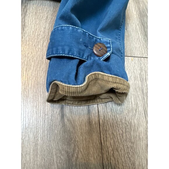 J. Crew Womans M Relaxed Blue Corduroy Collar Barn Utility Jacket Plaid Flannel - Picture 5 of 13